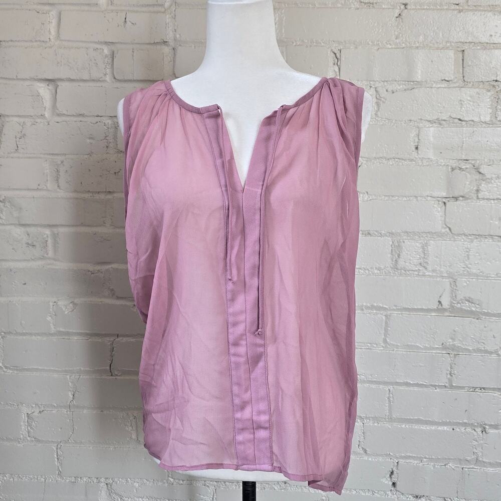 Nina Capri Dusty Pink Sheer Coquette Chiffon Blouse┃Boho Chic Office Siren